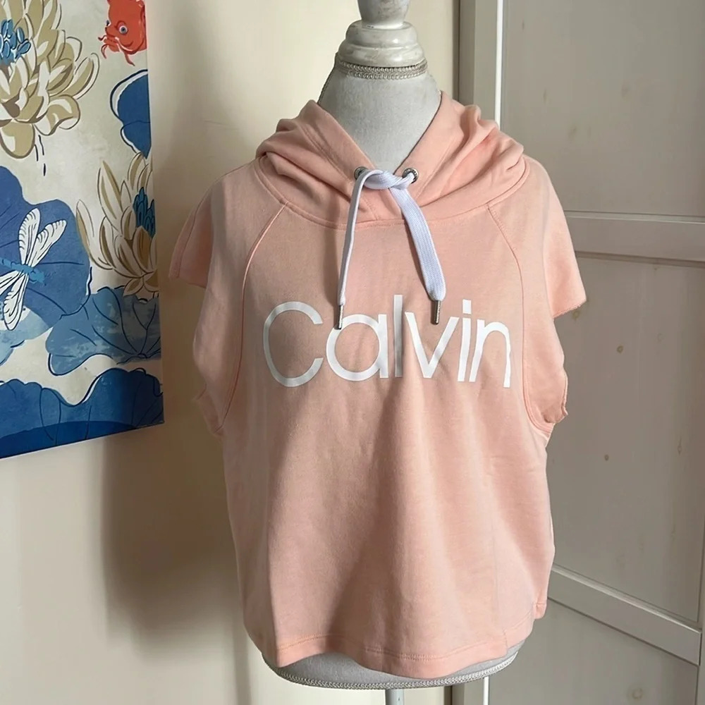 Calvin Klein Performance Short Sleeve Sweatshirt with CK Logo - Size XL